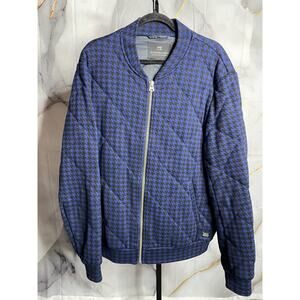 Scotch and Soda Blue Bomber Houndstooth Plaid Jacket Sz.XXL